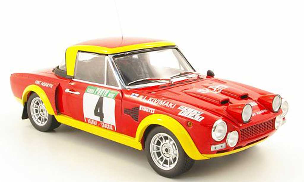 Fiat 124 Abarth 1/18 Sun Star Abarth no.4 olio fiat rallye portugal 1975 diecast model cars