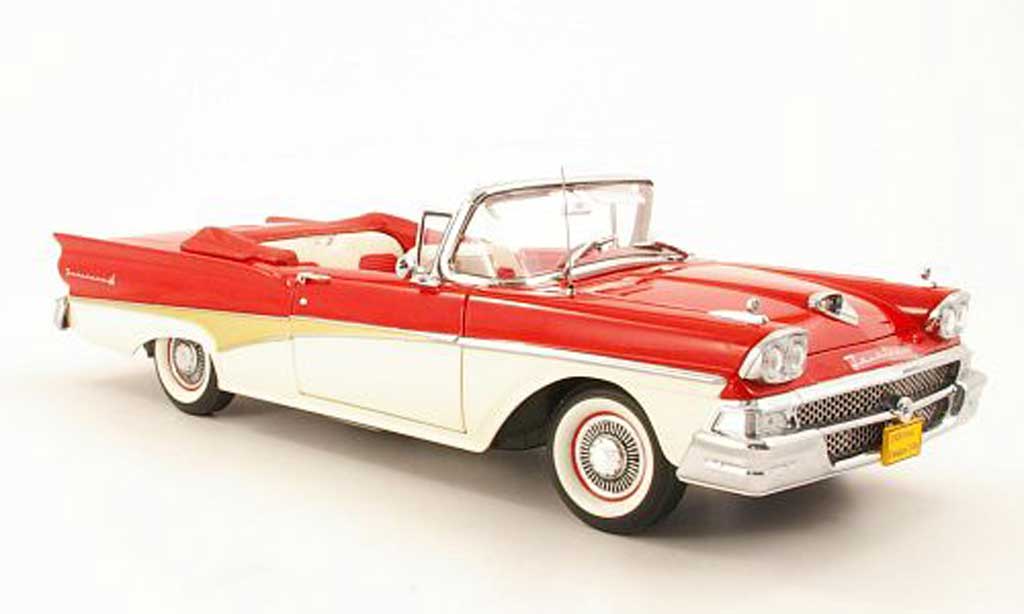 Ford Fairlane 1958 1/18 Sun Star 1958 500 Convertible red/white 1958 diecast model cars