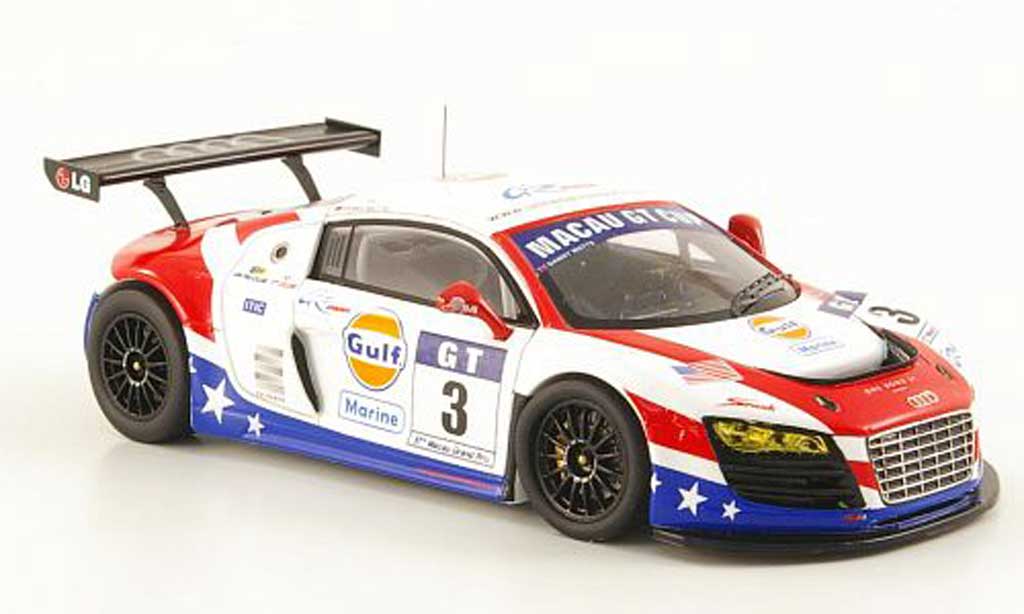 Audi R8 LMS 1/43 Spark LMS GT3 No.3 Gulf Marine Cup Macau 2010 diecast model cars