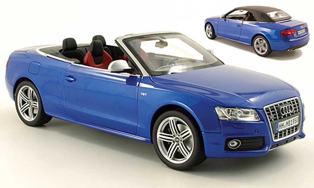 Audi S5 1/18 Norev cabriolet blue 2009 diecast model cars