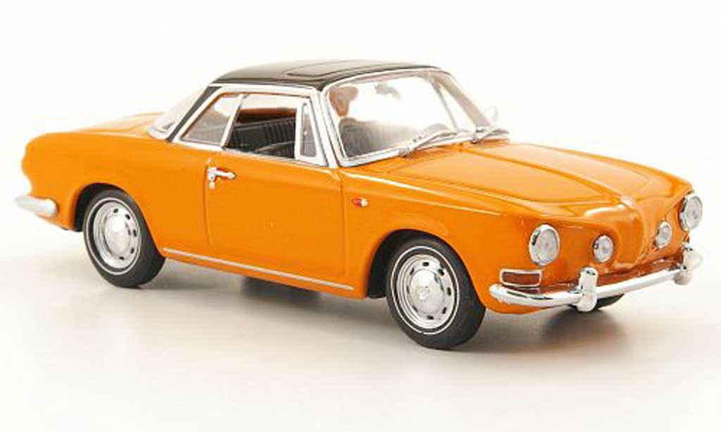 Volkswagen Karmann 1/43 Minichamps Ghia Coupe (Typ 34) orange/black 1961 diecast model cars