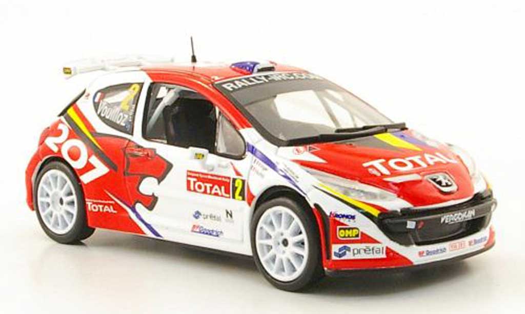 Peugeot 207 S2000 1/43 Hachette S2000 No.2 Total Rally Ypern 2008 diecast model cars