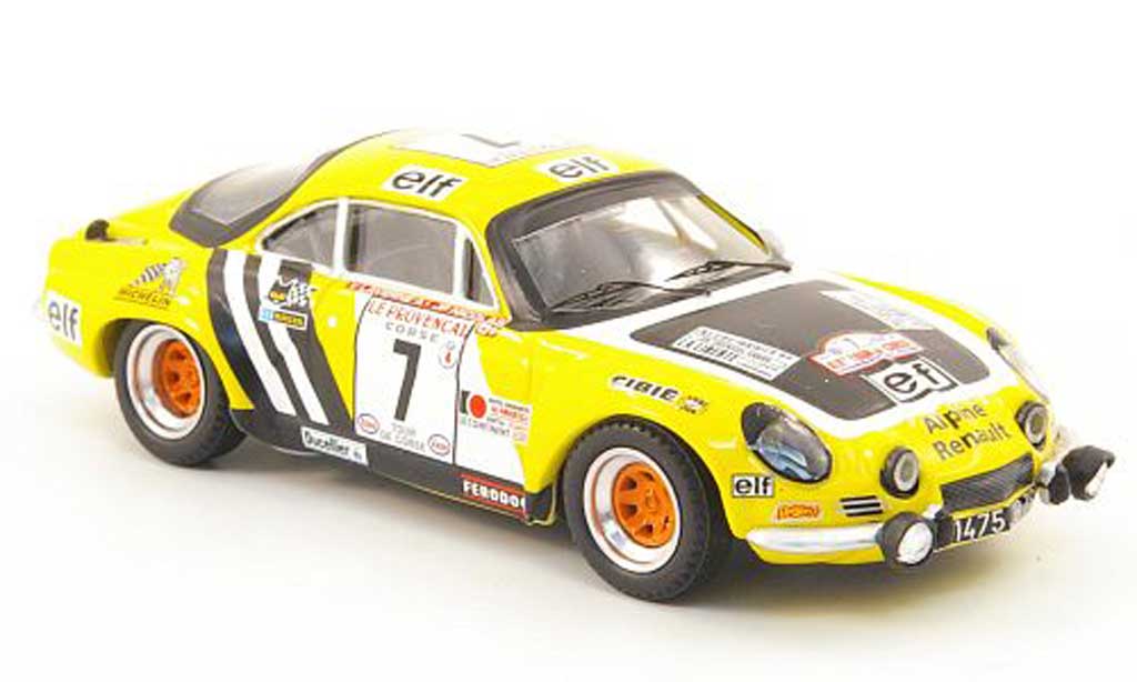 Alpine A110 1/43 Trofeu No.7 Nicolas/Laverne Tour de Corse 1975 diecast model cars