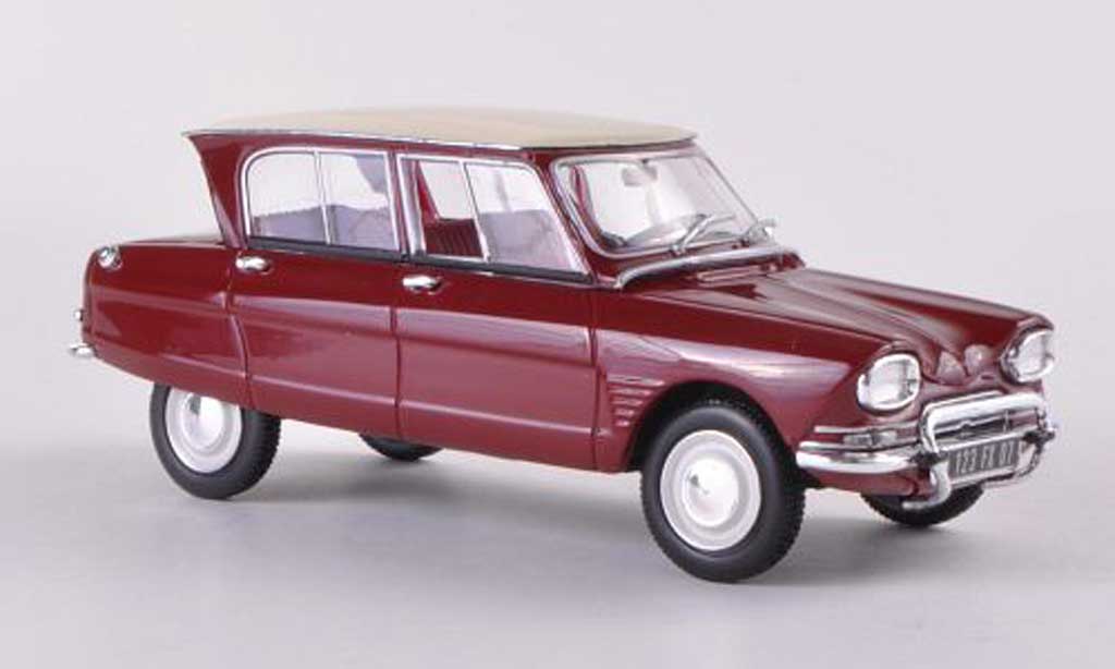 Citroen Ami 6 1/43 Norev red/white 1961 diecast model cars