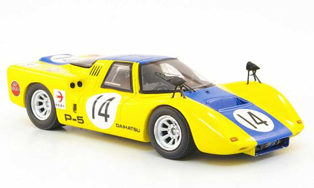 Daihatsu P-5 1/43 Ebbro No.14 yellow/blue GP Japan 1968 diecast model cars