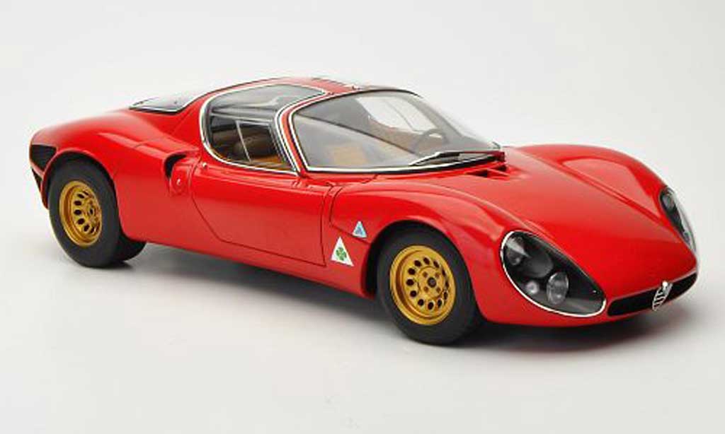 Alfa Romeo 33 1/18 Autoart tipo Stradale Predotipo red 1967 diecast model cars