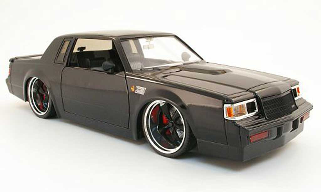Buick T-Type 1/18 Jada Toys grand national black 1987 diecast model cars