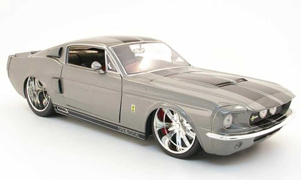 Shelby GT 500 1/18 Jada Toys black bandes 1967 diecast model cars