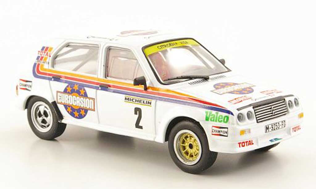 Citroen Visa 1/43 Hachette Chrono No.2 Eurocasion Rally RACE Madrid 1984 diecast model cars