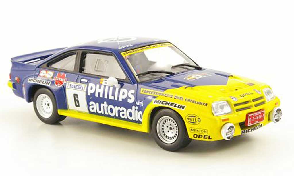 Opel Manta B 1/43 Hachette B 400 No.6 Philips Rally Ville de Llanes 1986 diecast model cars