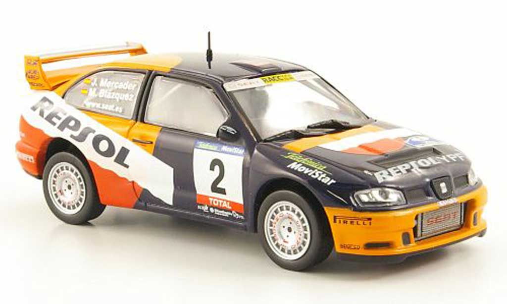 Seat Cordoba 1/43 Hachette WRC No.2 Repsol Rally RAC Navarra de Tierra 2001 diecast model cars