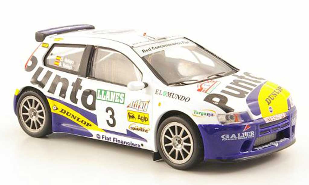Fiat Punto 1/43 Hachette S 1No.3 Rally Villa de Llanes 2002 diecast model cars