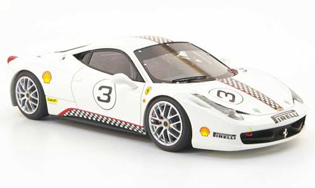 Ferrari 458 Challenge 1/43 Look Smart Challenge No.3 white diecast model cars