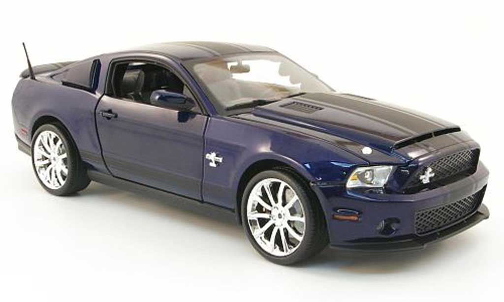 Shelby GT 500 1/18 Shelby Collectibles super snake blue 2010 diecast model cars