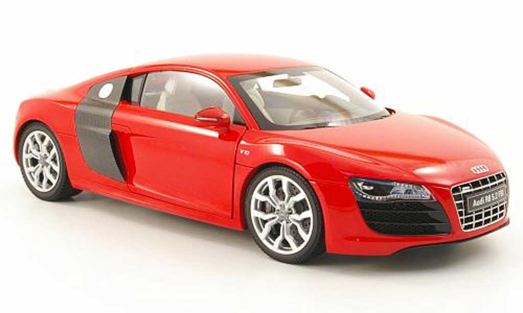 Audi R8 5.2 FSI 1/18 Kyosho 5.2 FSI v10 red 2009 diecast model cars
