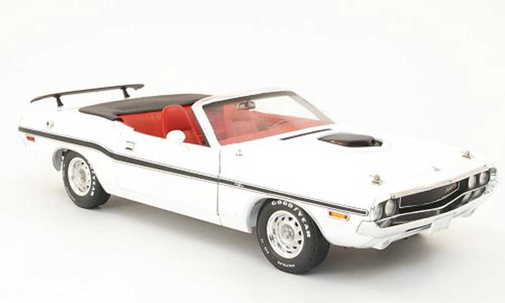 Dodge Challenger 1970 1/18 Greenlight 1970 r/t convertible white diecast model cars
