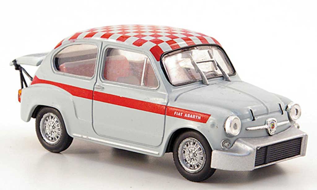 Fiat Abarth 1000 1/43 Hachette Berlina/Corsa grey/red-kariert 1967 diecast model cars