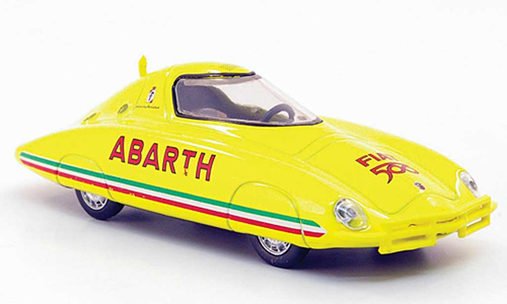 Fiat 500 Abarth 1/43 Hachette Abarth Rekordwagen Pinin Farina yellow 1958 diecast model cars
