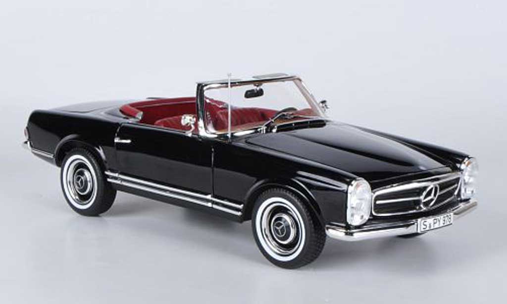 Mercedes 230 SL 1/18 Norev SL (W113) black 1967 diecast model cars