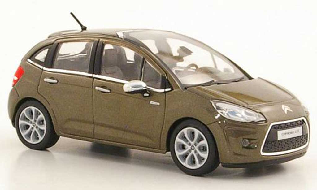 Citroen C3 1/43 Norev brown 5-portes 2011 diecast model cars