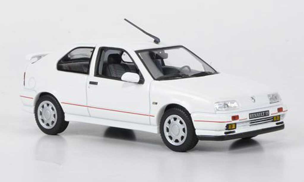 Renault 19 16S 1/43 Norev 16S white 3-portes 90 diecast model cars