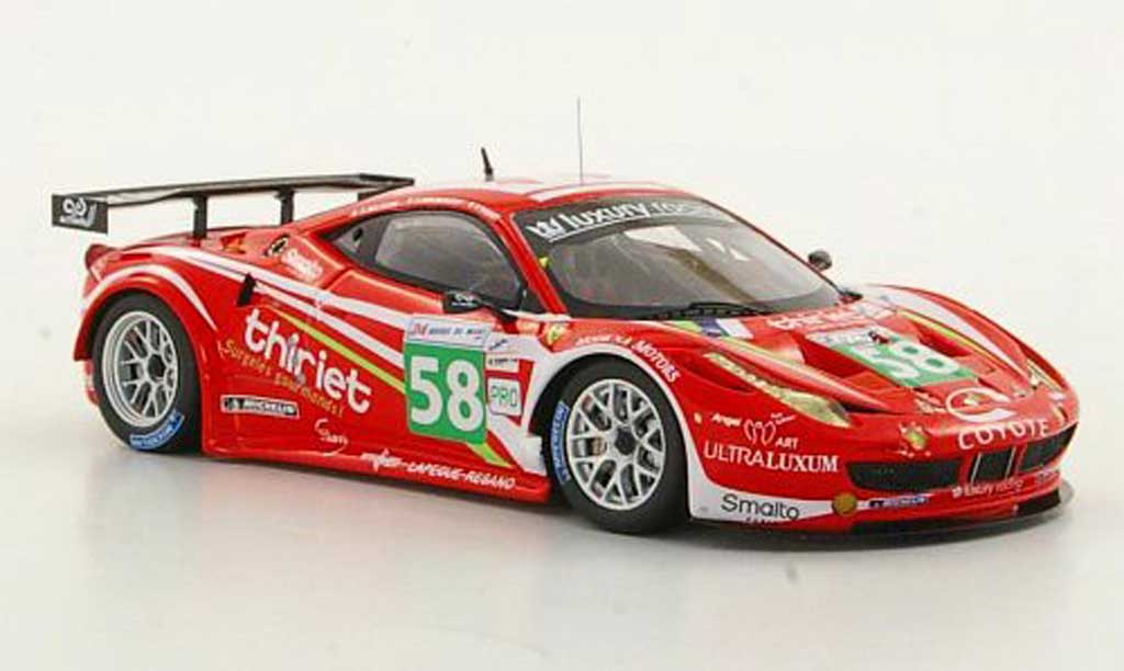 Ferrari 458 Italia GT2 1/43 Fujimi Italia GT2 No.58 Team Luxury Racing A.Beltoise / P.Thiriet / F.Jakubowski 24h Le Mans 2011 diecast model cars