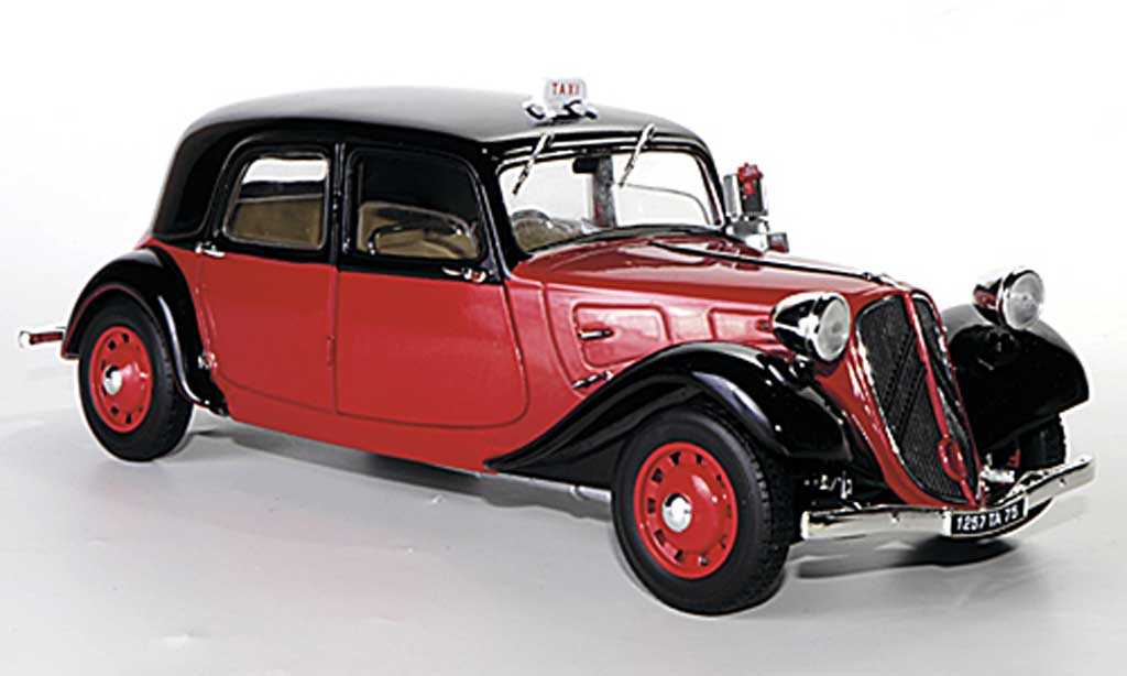 Citroen Traction 11 1/18 Solido 11 B Taxi red/black 1938 diecast model cars