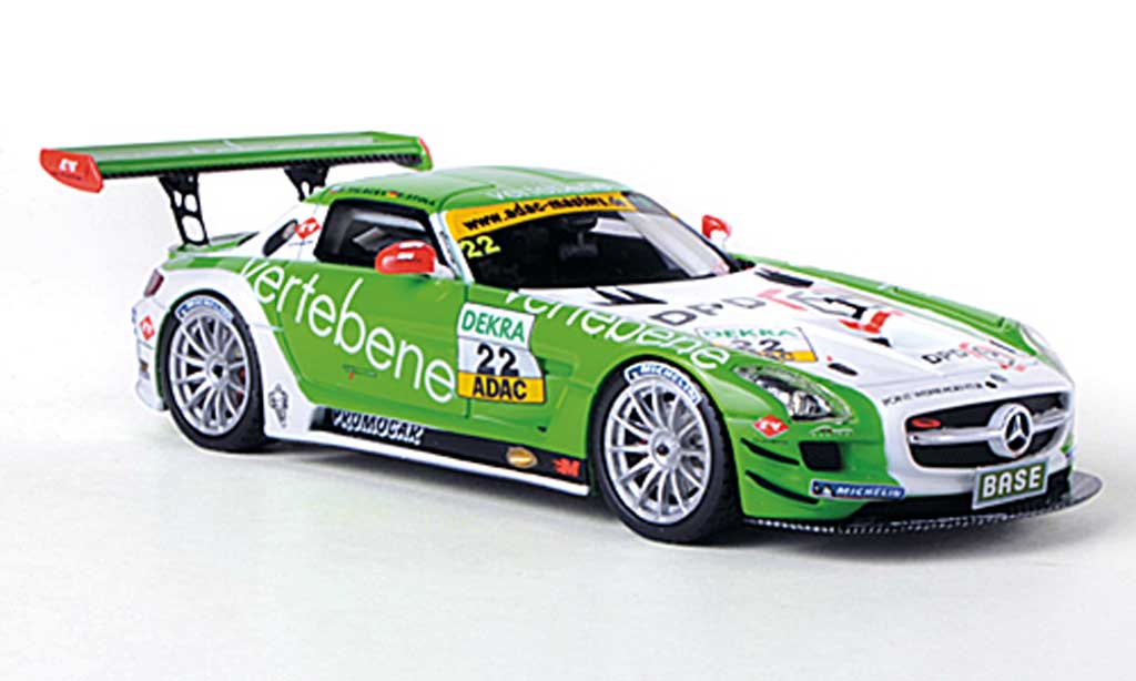 Mercedes SLS 1/43 Schuco AMG GT3 No.22 Vertebene - MS Racing D.Sigacev / F.Stoll ADAC GT Masters-Saison 2011 diecast model cars