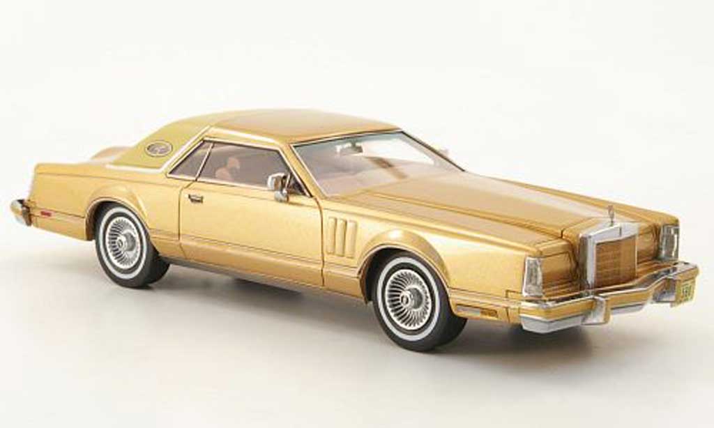 Lincoln Continental 1978 1/43 Neo 1978 Mark V Coupe gold/beige diecast model cars