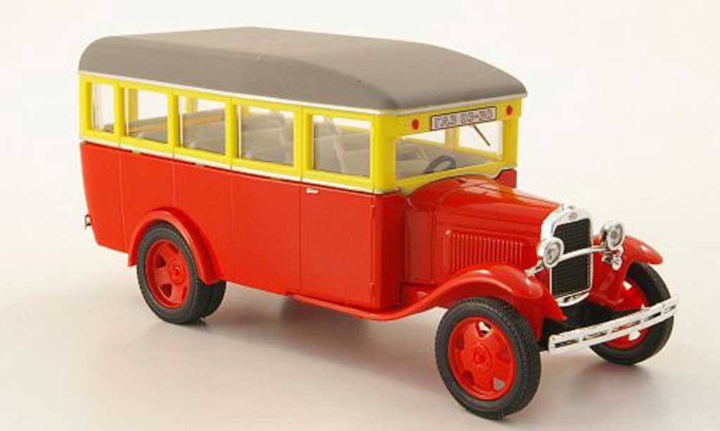 Gaz 03-30 1/43 Nash Avtoprom red/yellow/grey diecast model cars