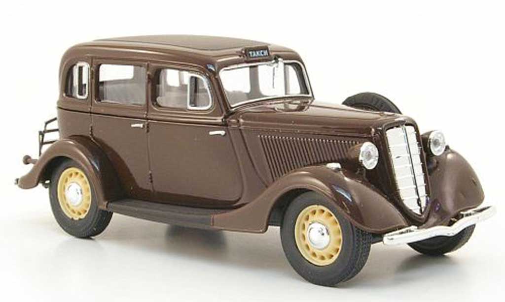 Gaz M1 Taxi 1/43 Nash Avtoprom Taxi brown diecast model cars