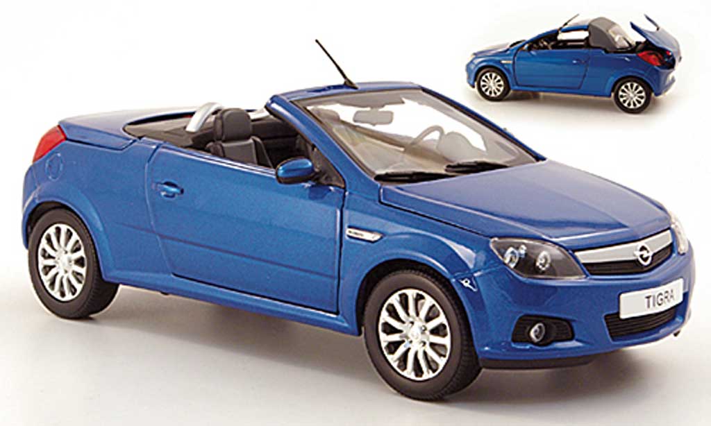 Opel Tigra 1/18 Norev twintop blue/grey metallized diecast model cars