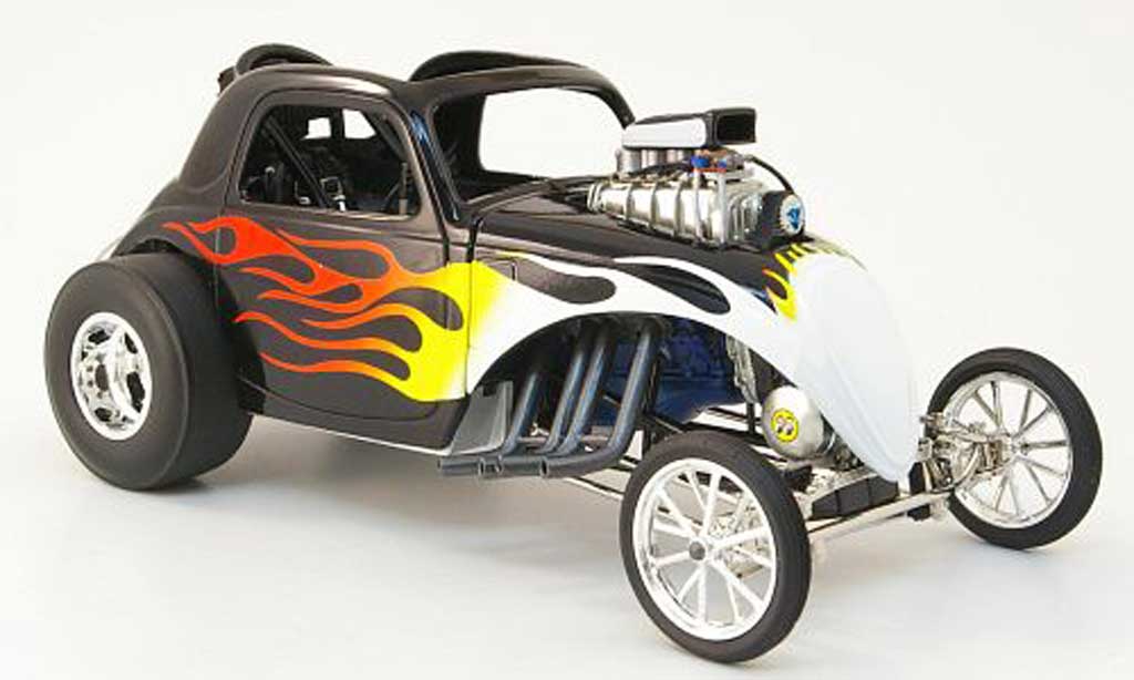 Fiat 500 1/18 GMP topolino black mit flammendekor diecast model cars