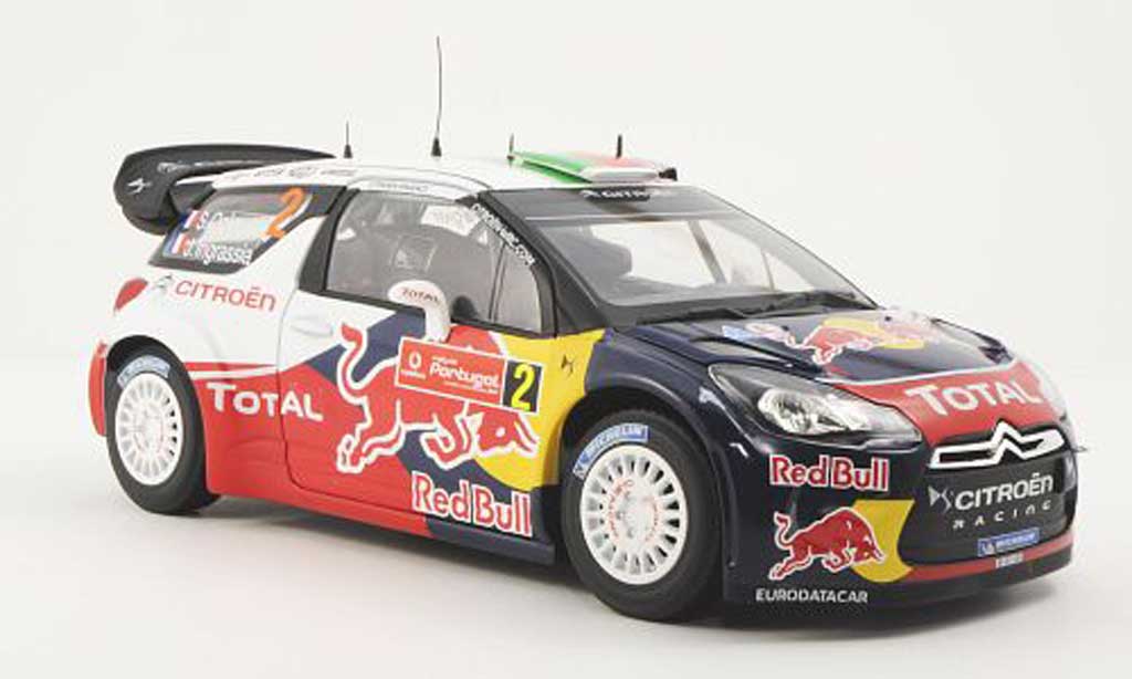 DS Automobiles DS3 WRC 2011 1/18 Norev WRC 2011 No.2 Red Bull / Total S.Ogier / J.Ingrassia Rally Portugal diecast model cars