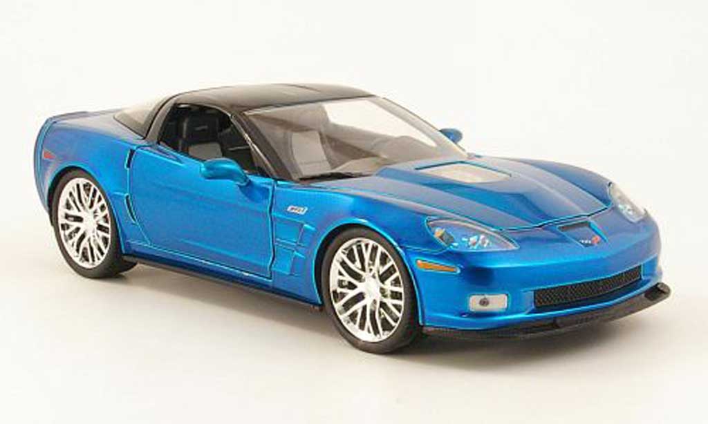 Chevrolet Corvette C6 ZR1 1/18 Jada Toys C6 ZR1 blue/carbon phares 2009 diecast model cars