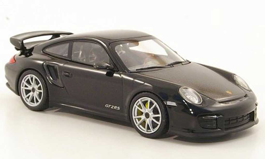 Porsche 997 GT2 RS 1/43 Minichamps GT2 RS 2010 (II) black/carbonoptik grey ne Felgen diecast model cars