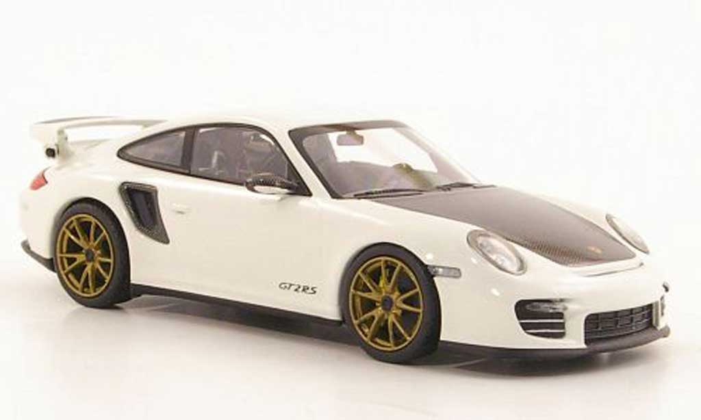 Porsche 997 GT2 RS 1/43 Minichamps GT2 RS 2010 (II) white goldene Felgen diecast model cars