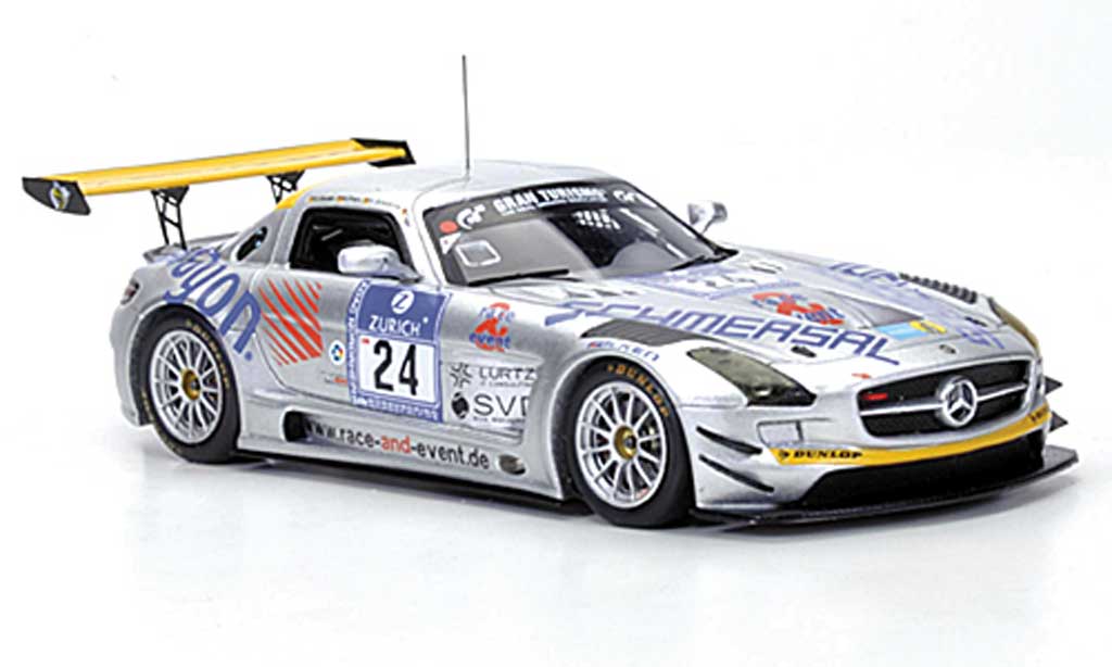 Mercedes SLS 1/43 Minichamps AMG GT3 No.24 Race & Event Tiger / Geulen / Schmersal / Frers 24h ADAC Nurburgring 2011 diecast model cars