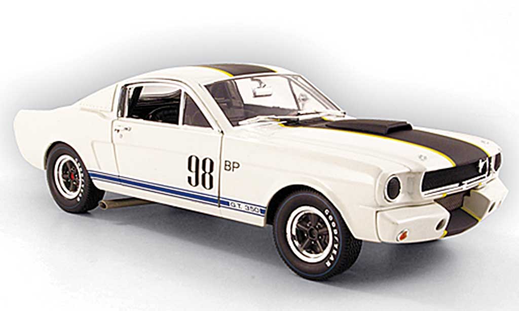 Shelby GT 350 1965 1/18 Shelby Collectibles 1965 r no.98 bp white/black diecast model cars