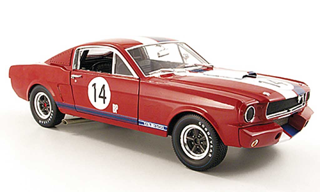 Shelby GT 350 1965 1/18 Shelby Collectibles 1965 r no.14 bp red/white/blue diecast model cars