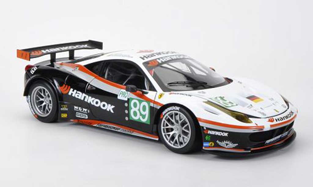 Ferrari 458 Italia GT2 1/18 Hot Wheels Elite Italia GT2 No.89 Farnbacher Racing Hankook Farnbacher / Simonsen / Keen 24h Le Mans 2011 diecast model cars