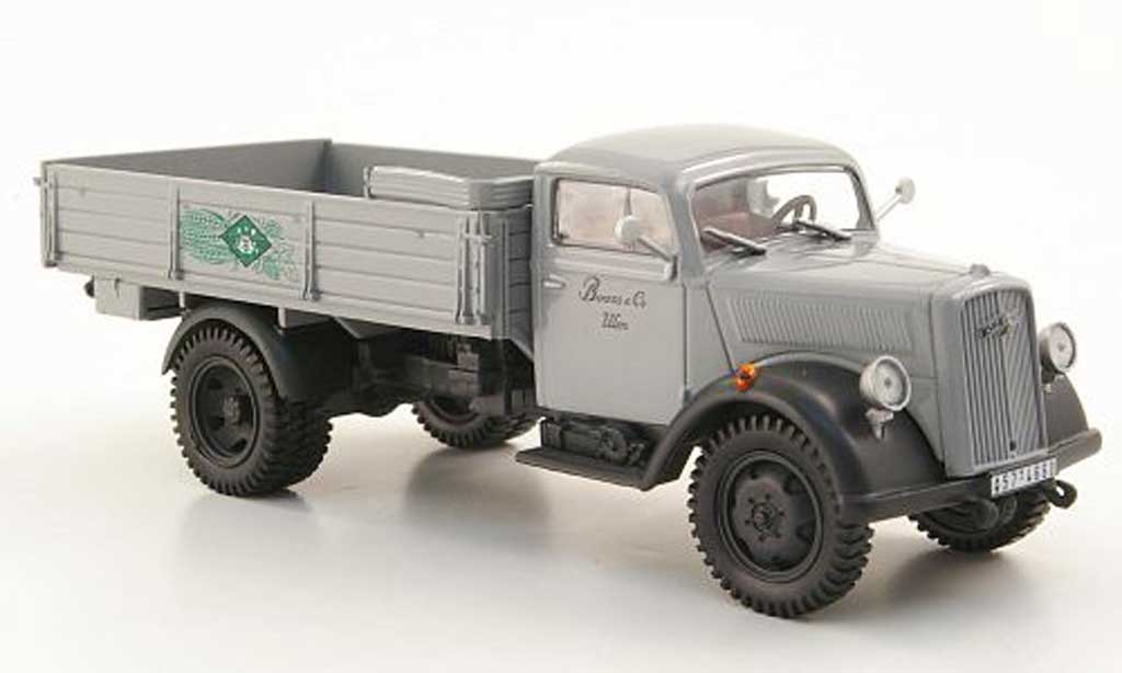 Opel Blitz 1/43 Hachette Pritsche Booss & Co. grey (ohne Magazin) 1952 diecast model cars