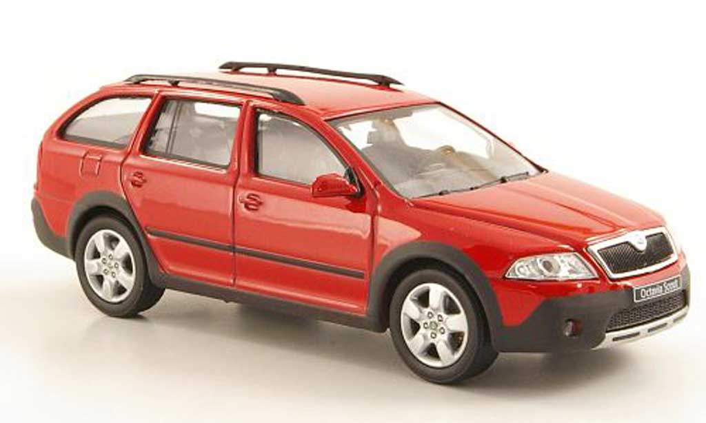 Skoda Octavia Combi 1/43 Abrex Combi Scout red diecast model cars
