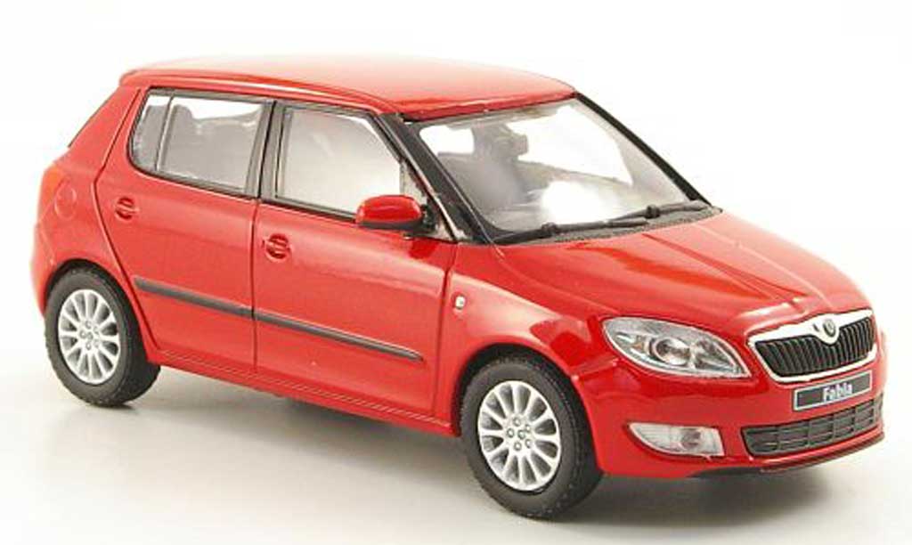 Skoda Fabia II 1/43 Abrex II red 2010 diecast model cars