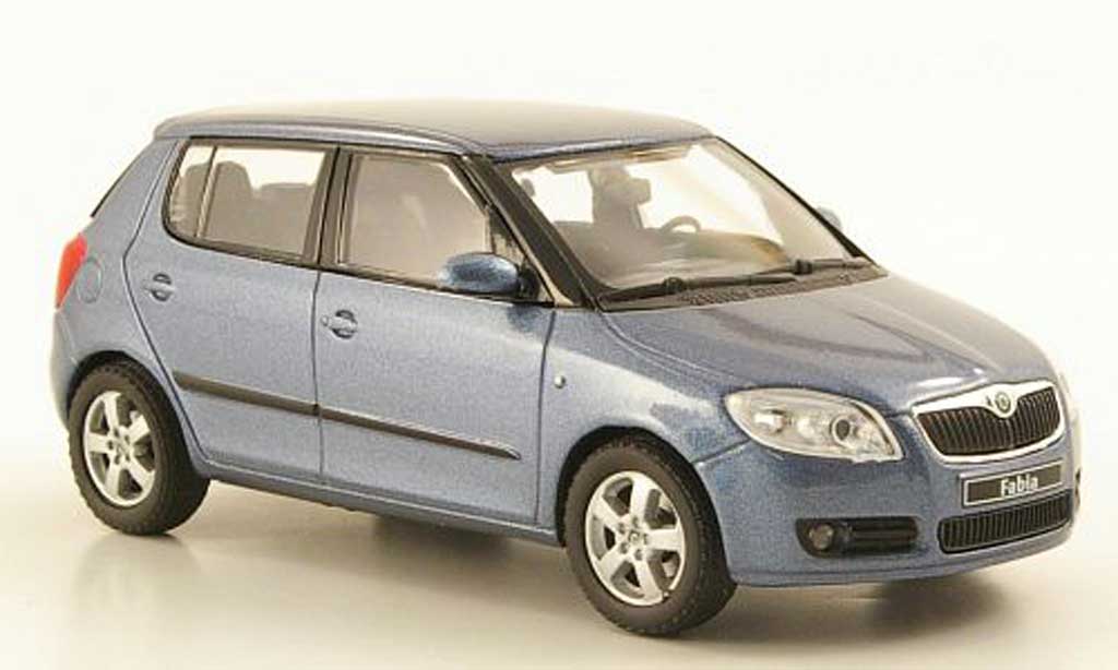 Skoda Fabia II 1/43 Abrex II bluegrey 2006 diecast model cars