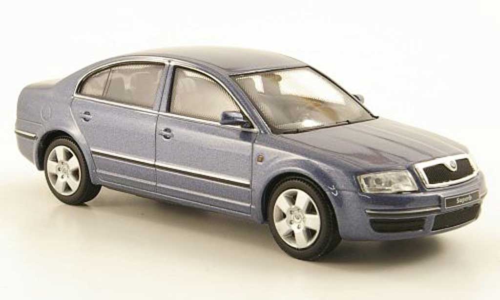 Skoda Superb 1/43 Abrex greyblue diecast model cars