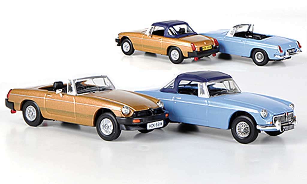 MG B 1/43 Vanguards 50th Anniversary Set (The first and the last) blue und bronze diecast model cars