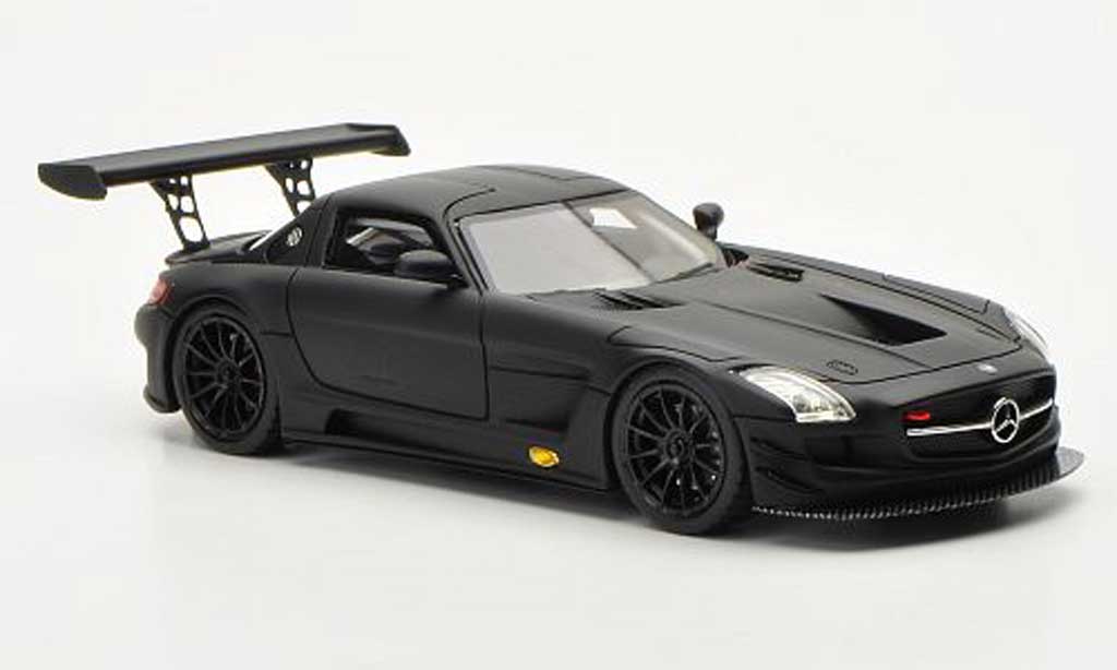 Mercedes SLS 1/43 Schuco AMG GT3 matt black diecast model cars