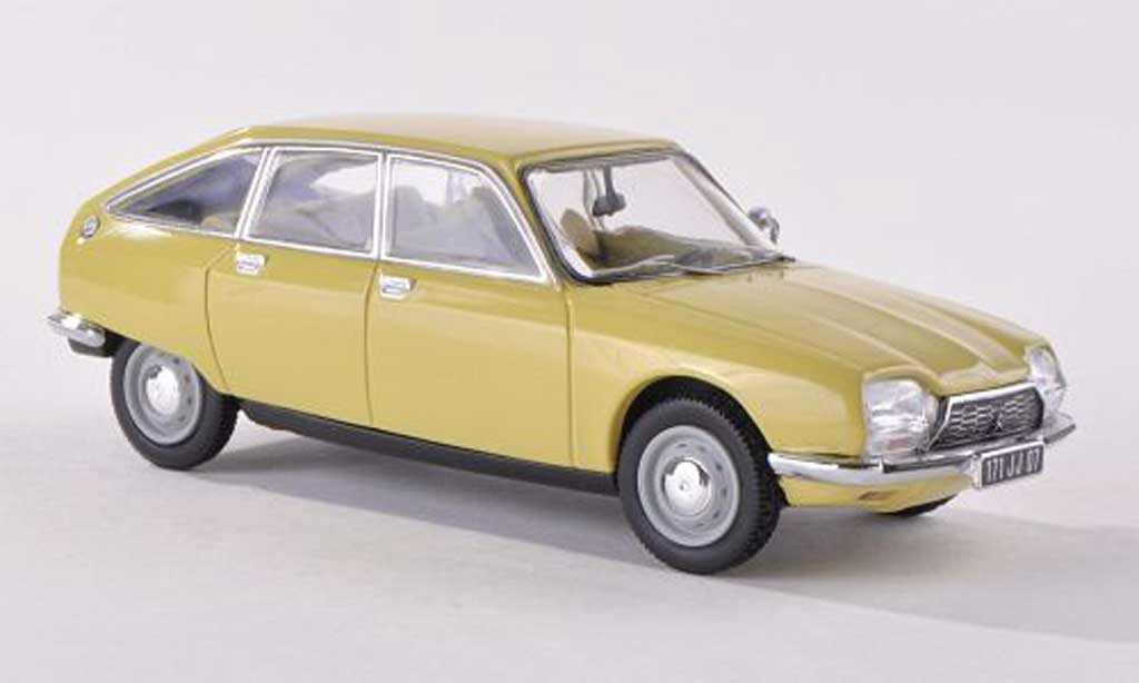 Citroen GS 1/43 Norev yellow 1971 diecast model cars