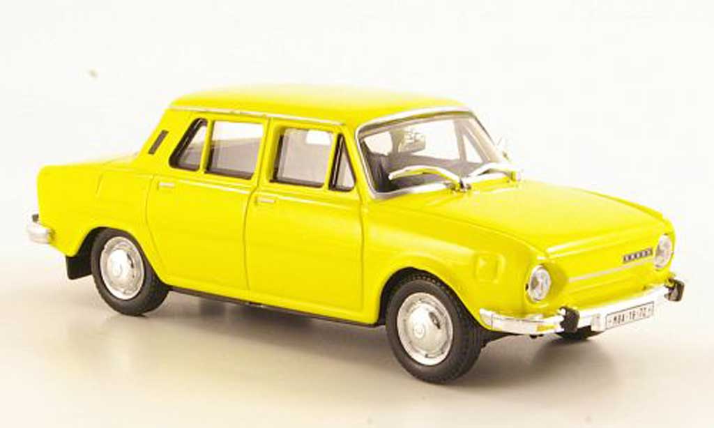 Skoda 110 1/43 Abrex yellow 1969 diecast model cars